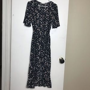 Pink Blush Ditsy Floral Midi Dress